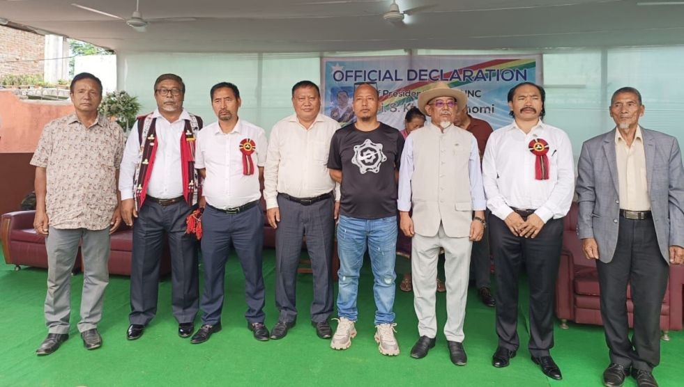 (Right to left) Z Royim Yimkhiung, S Kiviho Zhimomi, N Kitovi Zhimomi, Isak Sumi, WC Advisor Hukavi Yepthomi, Shitoho Chophy, Toshi Walling and Kiumukam Yim.